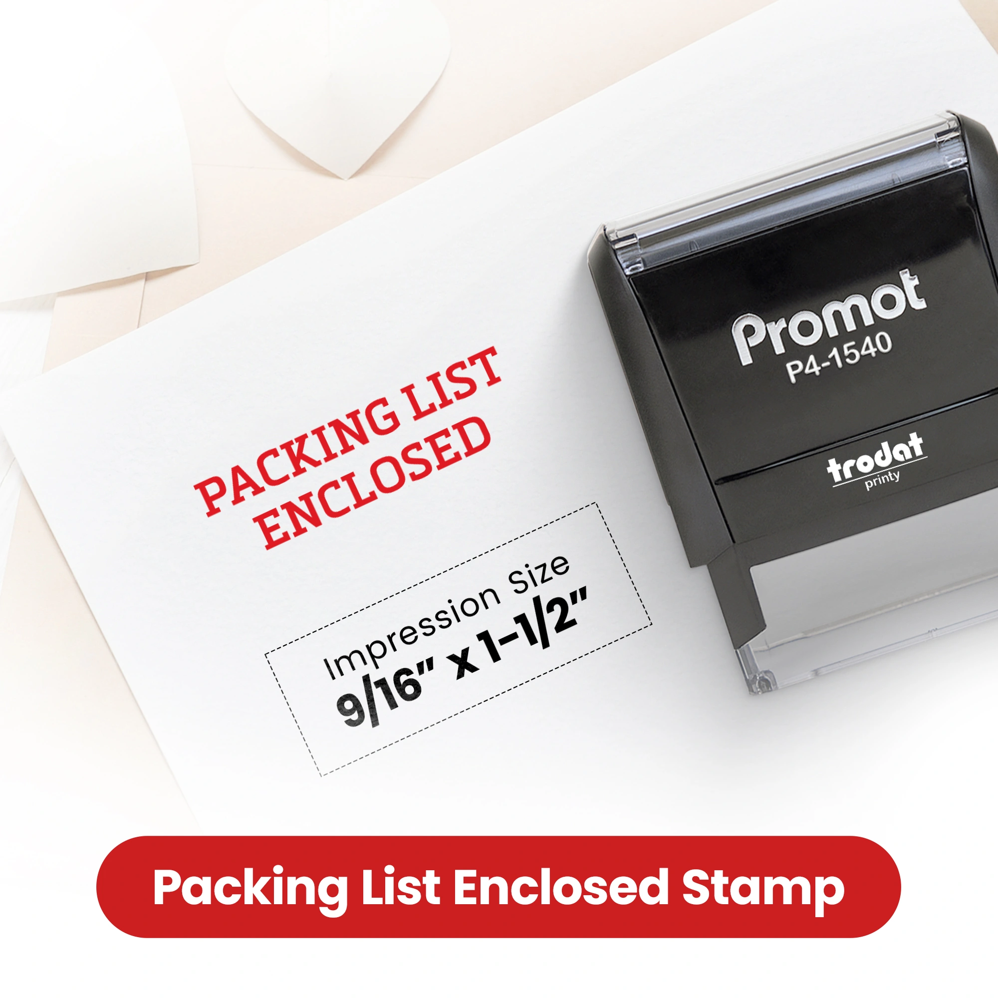 Packing List Enclosed Stamp